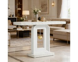 Bijzettafel - Smal - Sofa Tafel - Display Tafel - Hout - Zwart