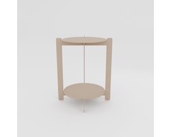 Bijzettafel Solis | Metaal | Champagne - Clay | L50xB50xH60cm