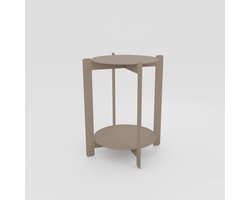 Bijzettafel Solis | Metaal | Taupe | L50xB50xH60 cm