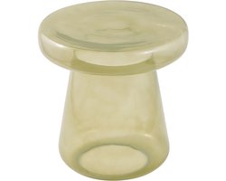 Bijzettafel Stella Rond Glas - Olijfgroen - Modern Design