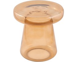 Bijzettafel Stella Rond Glas Oranje/Bruin - Modern & Kant-en-klaar