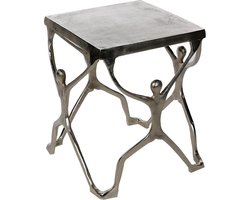 Bijzettafel "Strong" antiek zilverkleur 46cm hoog zilver