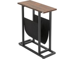 Bijzettafel - Tafel - Tijdschriftenhouder - Industrieel ontwerp - Lectuurbak - 49 x 19 x 55cm