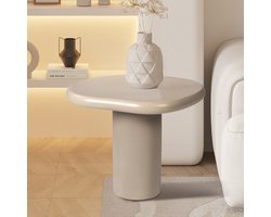 Bijzettafel Tavares - 58x50x50cm - organische vorm - beige