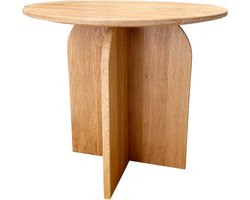 Bijzettafel Tina rond naturel eiken Ø50x45