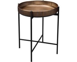Bijzettafel - Trio Caly - Rond - 48cm - Goud/Zwart - Metaal