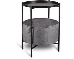 Bijzettafel - Trio Eus - Rond - 45cm - Zwart - Metaal