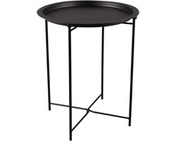 Bijzettafel - Trio Rondo - Consoletafel - Rond - Zwart - Metaal