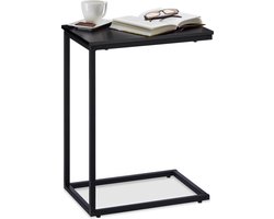 bijzettafel u-vorm - vierkant - modern - metalen onderstel - 61 cm hoog