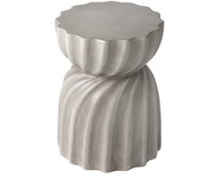 Bijzettafel voor buiten met betonnen accent - Lichtgewicht zandloper ontwerp voor woonkamer en tuin
