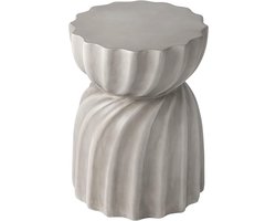 Bijzettafel voor buiten met betonnen accent - Lichtgewicht zandloper ontwerp voor woonkamer en tuin
