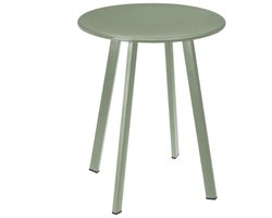 Bijzettafel voor buiten - rond - metaal - mat groen - Ø40x49h