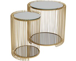Bijzettafel Wire Double messing (2/Set) Kare Design