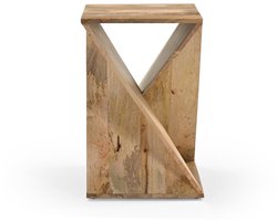 Bijzettafel X mangohout 40x40x60 cm