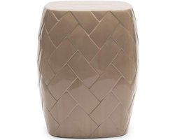 Bijzettafel Zand - Kleine Tafel - Woonkamer Decoratie - Stijlvol Design - 18x24x20 cm - Zandkleurig