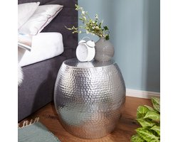 Bijzettafel - Zilver aluminium tafel - Moderne salontafel