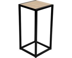 Bijzettafel - Zwart - Metaal - Eik - 30x30x60 - MY Own Table 0061A