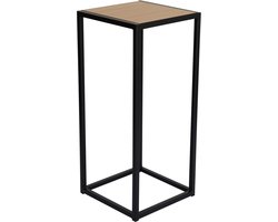 Bijzettafel - Zwart - Metaal - Eik - 35x35x80 - MY Own Table 0062A