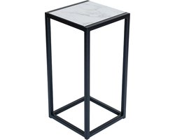 Bijzettafel - Zwart - Metaal - Marmer - 30x30x60 - MY Own Table 0061C