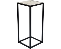 Bijzettafel - Zwart - Metaal - Marmer - 35x35x80 - MY Own Table 0062C