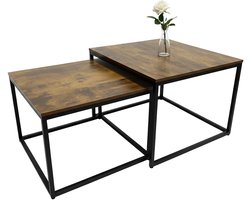 Bijzettafelset-2-delig-bruin-zwart
