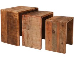 Bijzettafelset Timber Trio