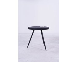 Bijzettafeltje nice zwart d38h38.5cm