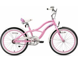 Bikestar 20 inch Cruiser kinderfiets, roze