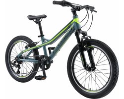 Bikestar 20 inch hardtail MTB 7 speed, petrol / groen