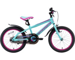 Bikestar kinderfiets Urban Jungle 18 inch turquoise/roze