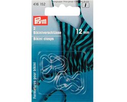Bikini- en ceintuursluiting kunststof lusvorm 12 mm transparant 2 st. - Prym