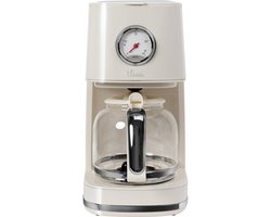 BiKitchen nostalgia 150 Koffiezetapparaat Crèmewit (glanzend) Capaciteit koppen: 12 Glazen kan, Warmhoudfunctie