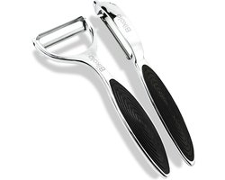 Bikolo® Dunschiller Set – Aardappelschiller - Appelschiller - Aspergeschiller - Groenteschiller - Roestvrij Staal Mes - Voor Groenten en Fruit