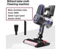 Biljart Reiniger - Stofzuiger Doek - Tafel Onderhoud - Instelbare Zuigkracht - 20 KPA