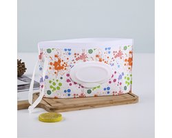 Billendoekjes houder - Vochtige tissuehouder - Natte doekjes houder - Dispenser - Wipe box - Billendoekjesdoos - Vochtig toiletpapier houder - Geschikt voor make up doekjes, reinigingsdoekjes - Baby cadeau - Kraamcadeau - Multi color
