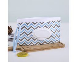 Billendoekjes houder - Vochtige tissuehouder -Natte doekjes houder - Dispenser - Wipe box -  Vochtig toiletpapier houder - Geschikt voor make up doekjes, reinigingsdoekjes - Baby cadeau - Kraamcadeau - Blauw