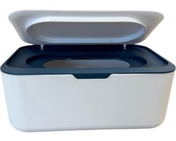 Billendoekjes Houder - Wit/Blauw - Billendoekjesdoos - Tissuedoos - Tissuebox - Billendoekjesbox
