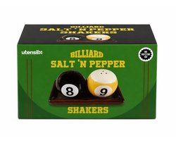 Billiard Salt & Pepper Shaker Set | Biljart Zout- en Peperstrooiers | Origineel Cadeau voor Biljartliefhebbers | Keuken Accessoire