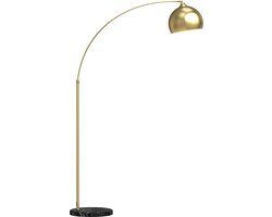 Billie & Loïs Booglamp - Boogvormige vloerlamp met marmeren voet - Verstelbaar - Modern - E27 - 180 cm