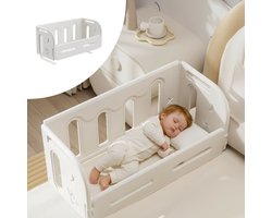 BimbelBoo® Bedhekje - 180 x 42cm - Verstelbare breedte - Met Co Sleeper functie - Wit