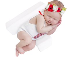 BimbelBoo® - Zijslaap Kussen Baby - Zijligkussen Baby - Incl Wasbare Hoes - 0 tot 6 maanden - Rolkussen - Slaapkussen - Kraamcadeau - Baby Kussen Plat Hoofd