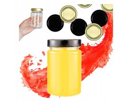 Bimberek ATENA Serie - Glazen Pot - 330ml - Hoge Deksel - Geschikt voor Confituren