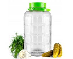 Bimberek - Glazen Fermentatiepot - 8L - Met Handgreep - Voor Inmaak & Drankjes