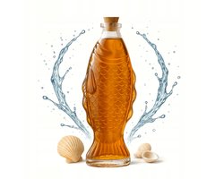 Bimberek - Karaf - Karaf in Visvorm - 500ml - Transparant Glas