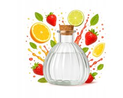 Bimberek VENICE - Glazen Karaf - 250ml - Natuurlijk Kurk - Italiaanse Stijl