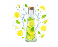 Bimberek VERONA Serie - Glazen Karaf - 380ml - Modern Design - Geëtst Glas - Houten Kurk