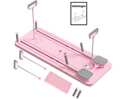 Bimivo Pilates Board - Pilates Reformer - 8-in-1 Pilates Bord - Multifunctioneel - Opvouwbaar - Roze - Inclusief Oefeningen