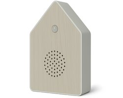 Bimivo Vogelhuisje met Geluid - Vogelgeluiden Huisje met Sensor - Voor op Toilet / WC - Bewegingssensor - Incl. Batterijen - Hout print licht