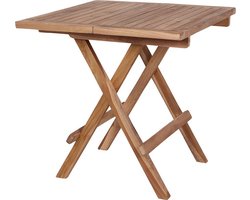 Bine kleine tuintafel 50x50 cm massief teakhout.