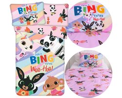 BING Meisjesachtig, DUBBELZIJDIG, beddengoed voor kinderen, met rits, 100% KATOEN 100x135+40x60cm OEKO-TEX